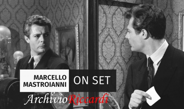 Mastroianni on set