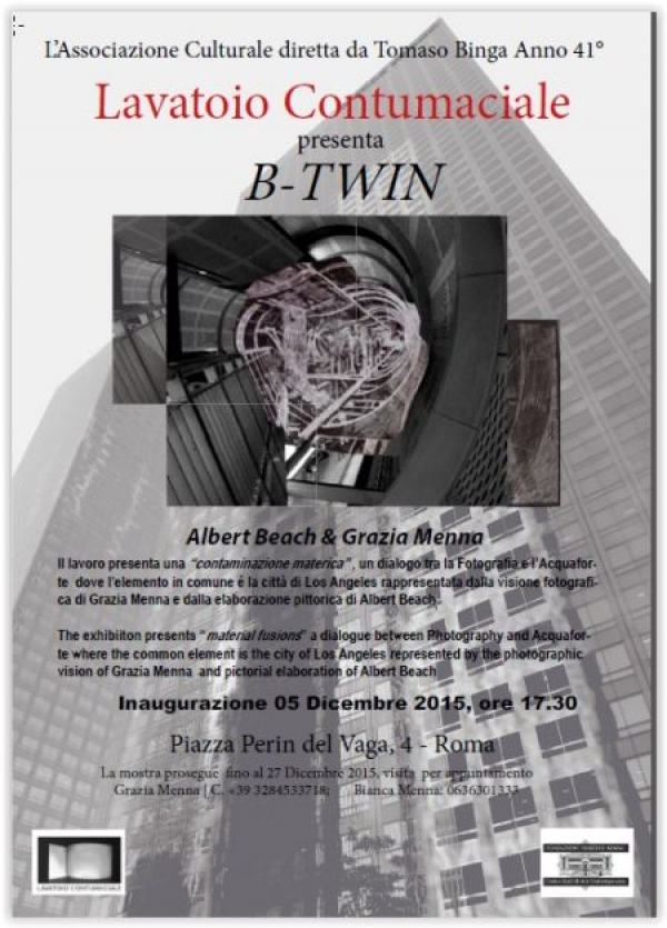 Albert Beach e Grazia Menna. B-Twin. Contaminazioni materiche