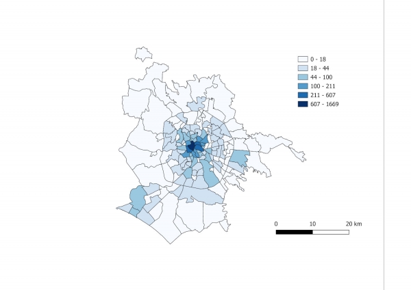 Roma, creata una mappa integrata della cultura dai docenti dell&rsquo;Universit&agrave; Roma Tre nell&rsquo;ambito del progetto Changes: 7.422 luoghi per 59 categorie tra biblioteche, archivi, librerie, cinema, teatri, musei, monumenti e siti archeologici