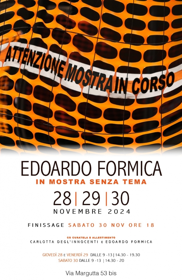 Edoardo Formica. In mostra senza tema